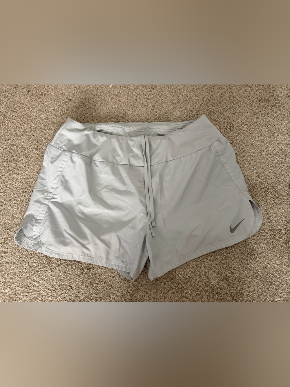 Nike Women’s Light Gray Athletic Running Shorts